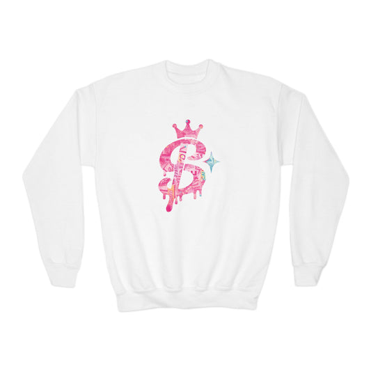 xPRESLAYx - Pink Logo - Youth Crewneck Sweatshirt