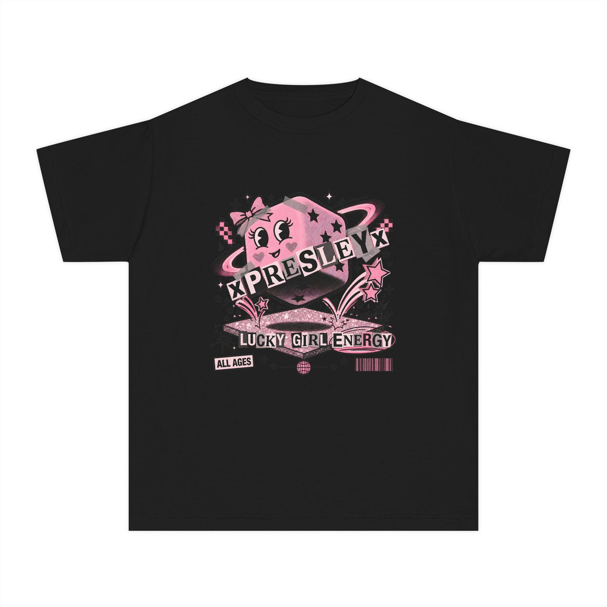 xPRESLEYx - "Lucky Girl Energy" - Comfort Colors Youth Tee