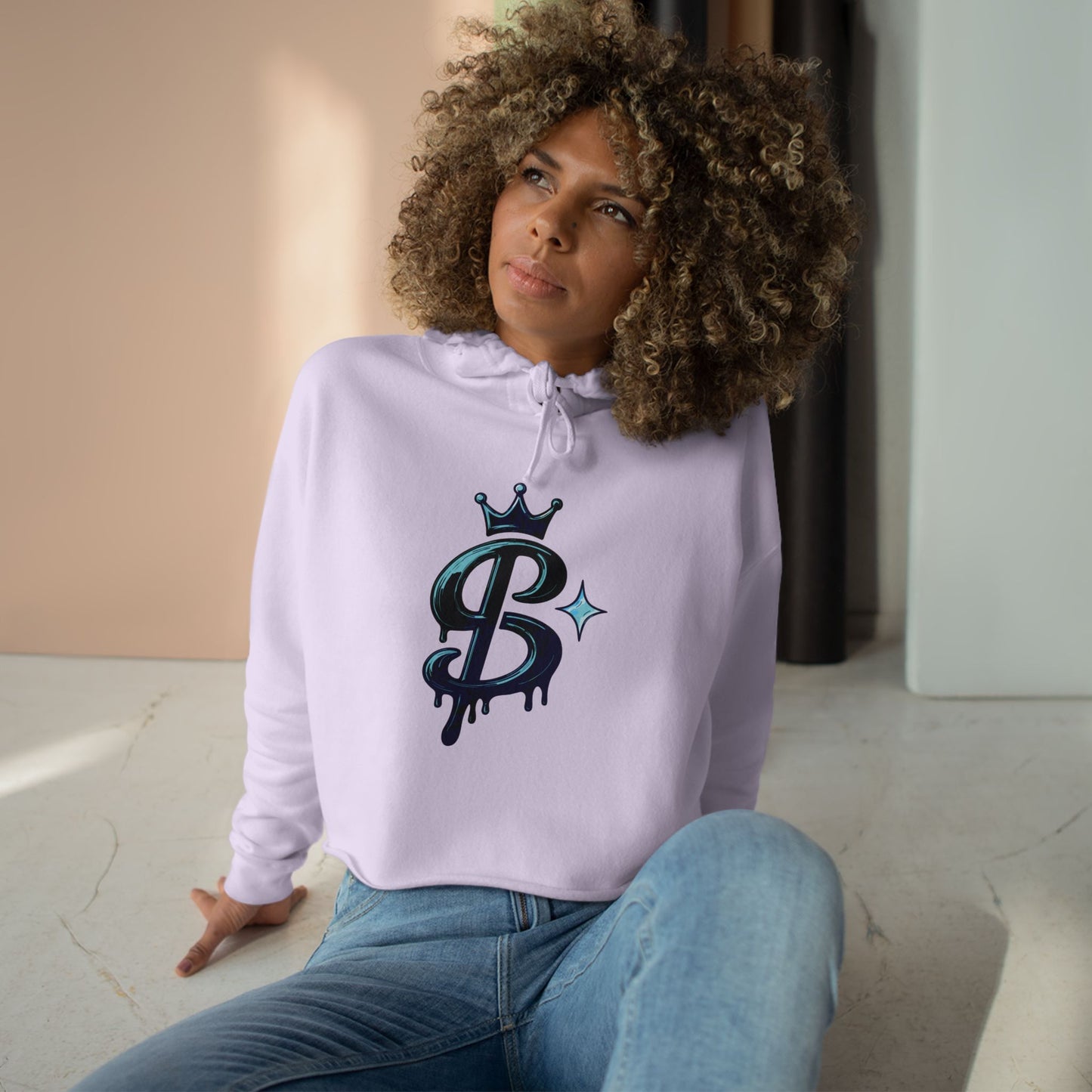 xPRESLAYx - Blue Logo - Women’s Cropped Hoodie