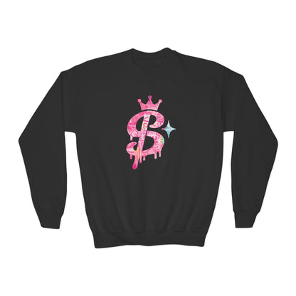 xPRESLAYx - Pink Logo - Youth Crewneck Sweatshirt