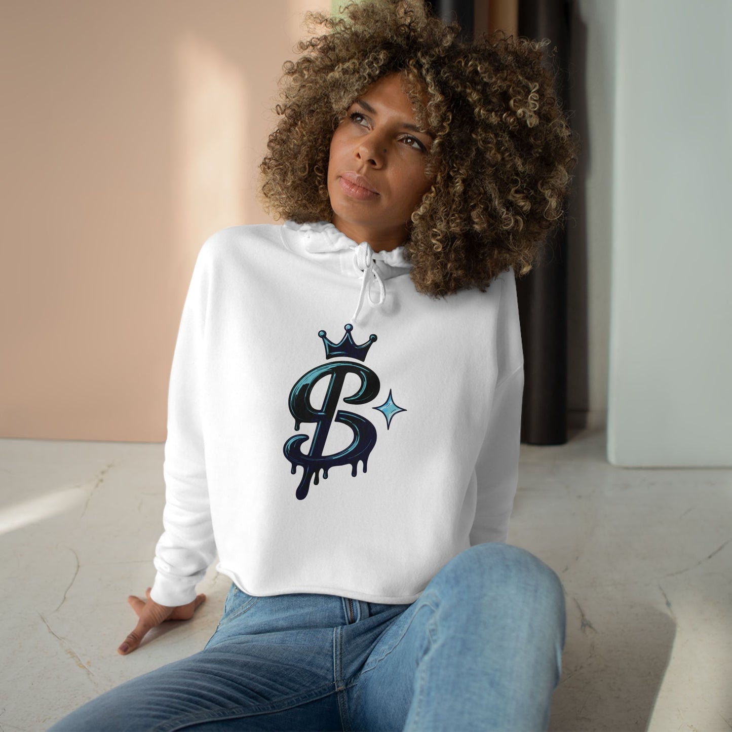 xPRESLAYx - Blue Logo - Women’s Cropped Hoodie
