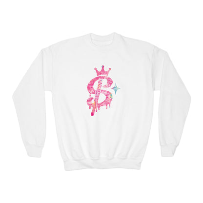 xPRESLAYx - Pink Logo - Youth Crewneck Sweatshirt