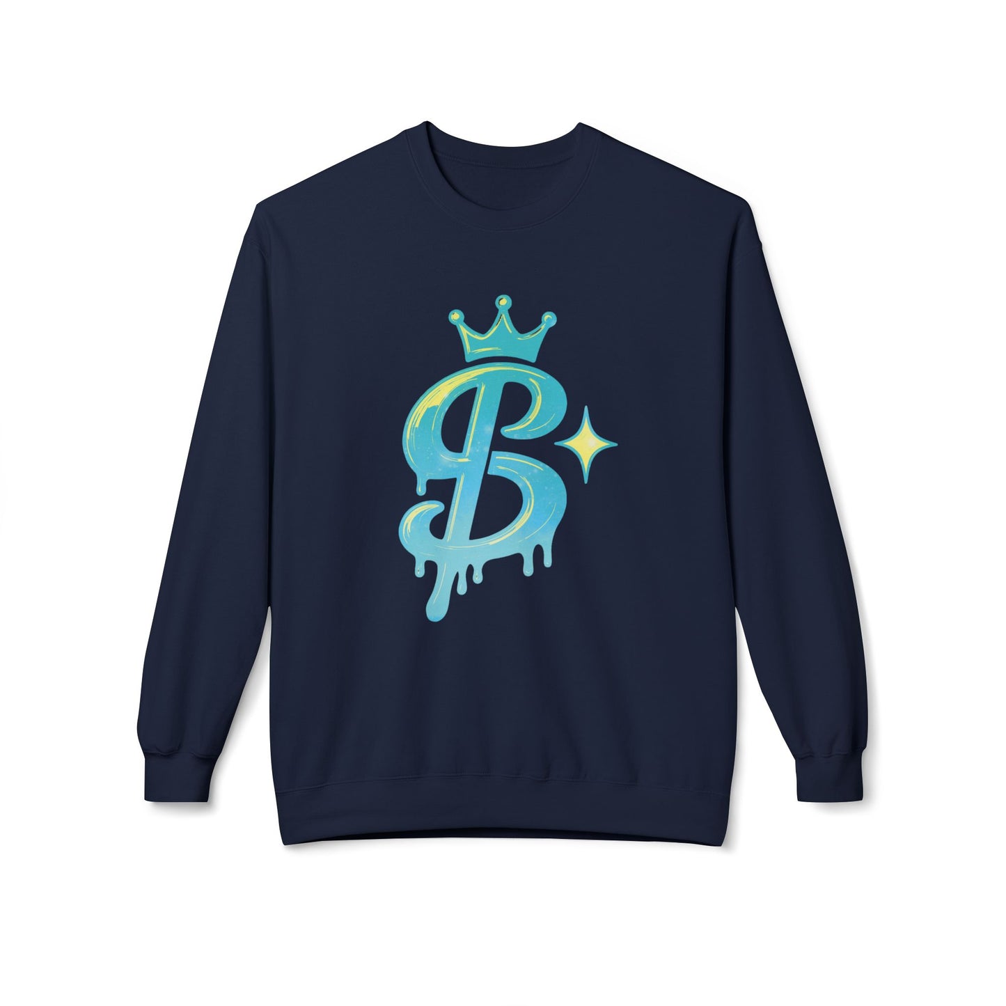 xPRESLAYx - Cyan Logo - Adult Crewneck Sweatshirt