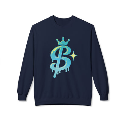 xPRESLAYx - Cyan Logo - Adult Crewneck Sweatshirt