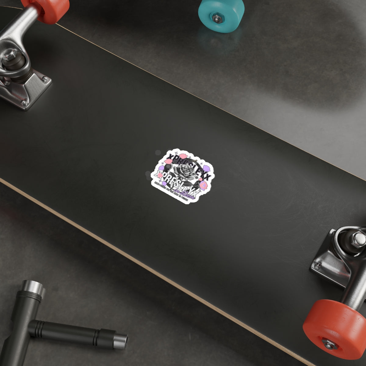 xPRESLEYx - "Pressed Rose Crest Peel" - Cut Stickers