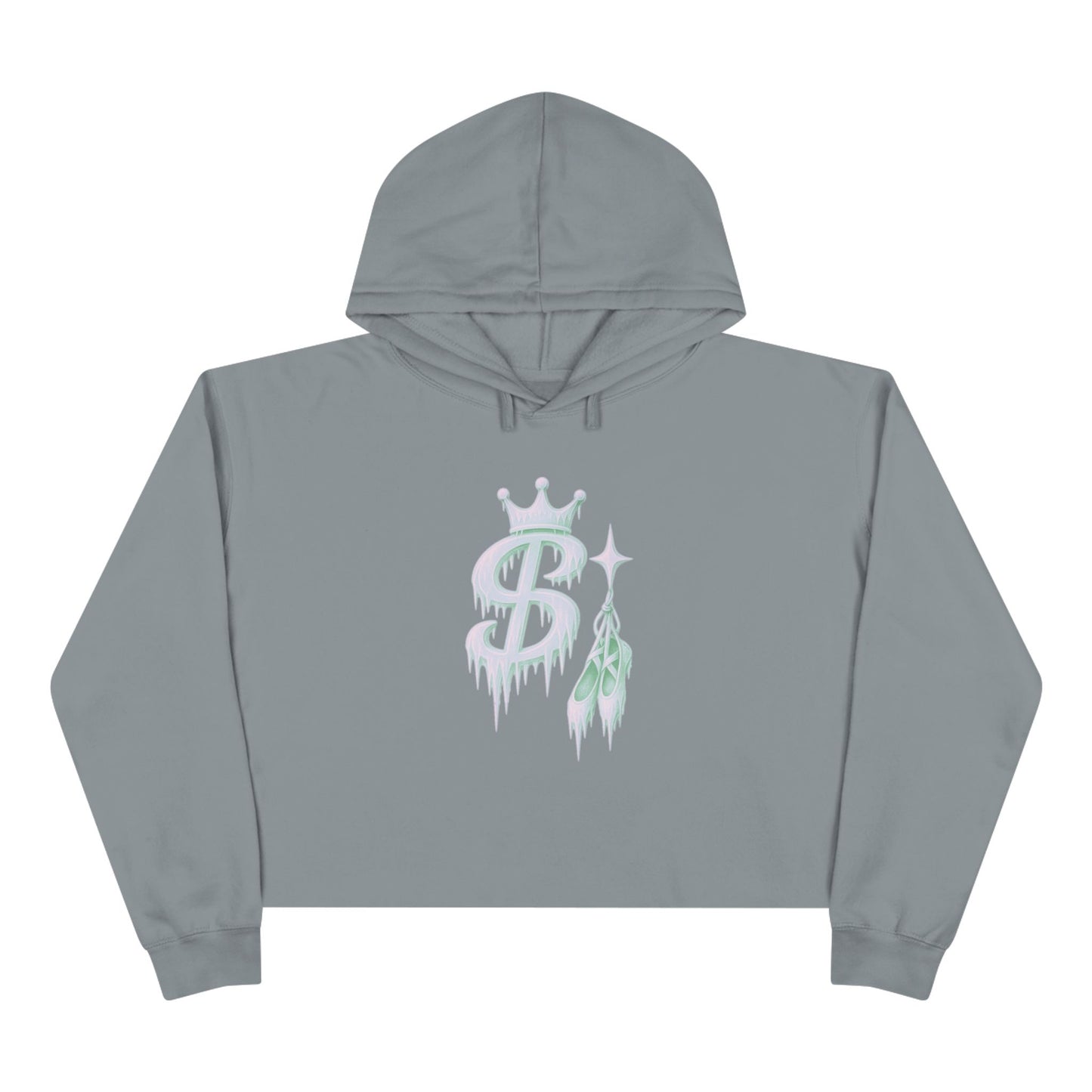 xPreslayx - Purple Frozen Logo - Women’s Crop Hoodie