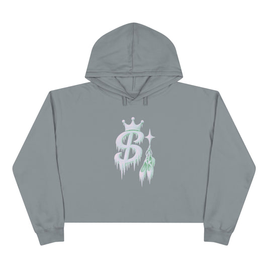 xPreslayx - Purple Frozen Logo - Women’s Crop Hoodie