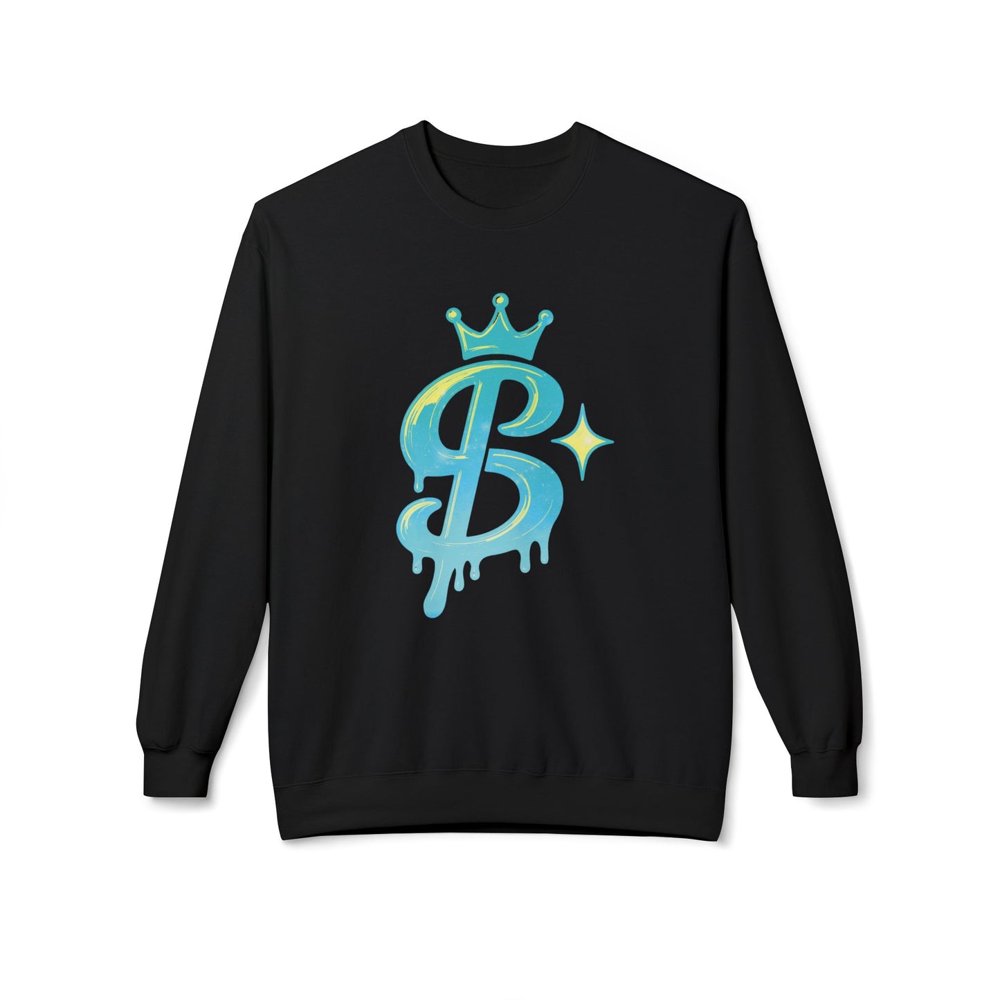 xPRESLAYx - Cyan Logo - Adult Crewneck Sweatshirt