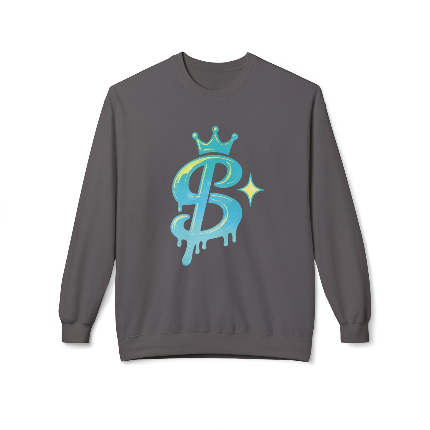 xPRESLAYx - Cyan Logo - Adult Crewneck Sweatshirt