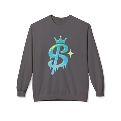 xPRESLAYx - Cyan Logo - Adult Crewneck Sweatshirt
