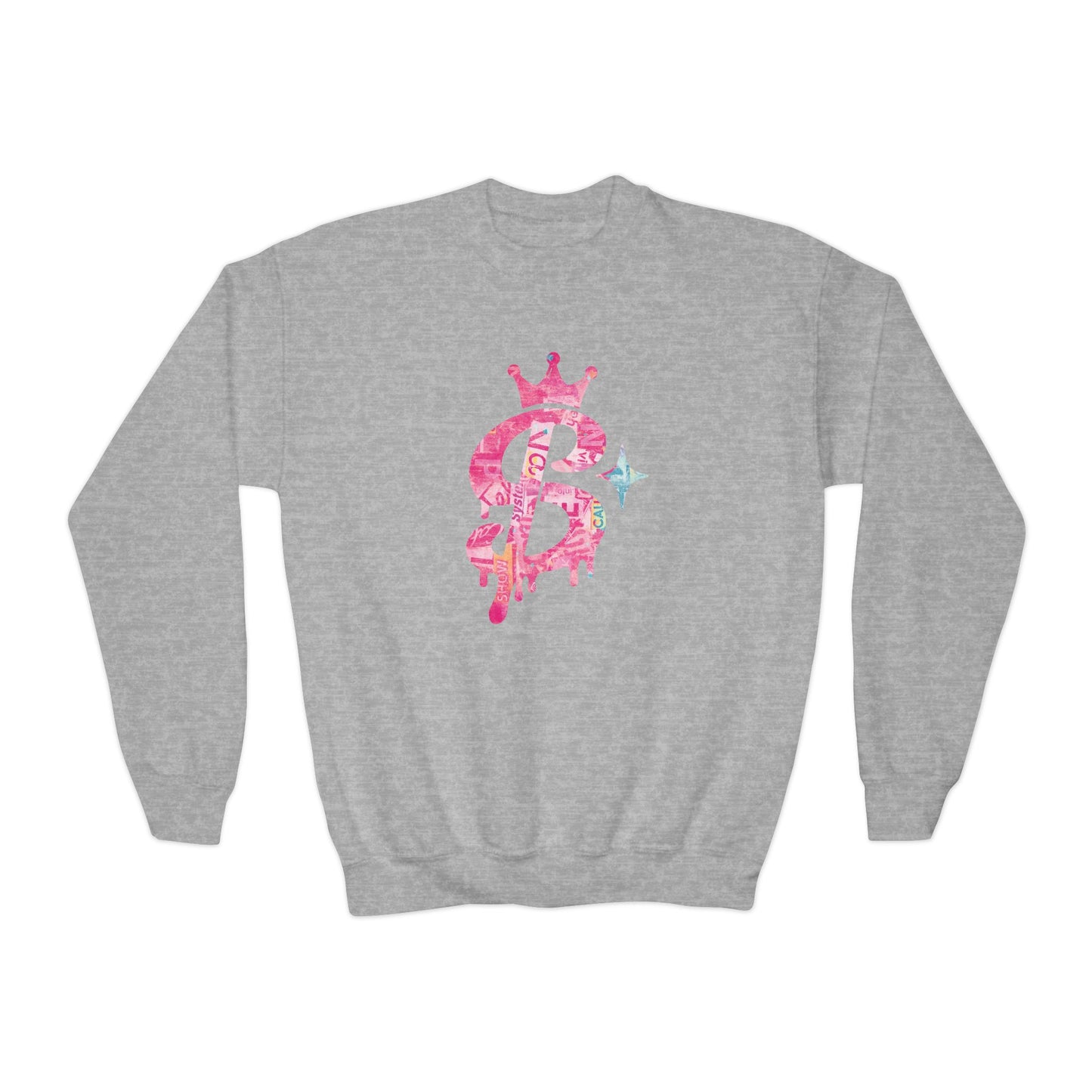 xPRESLAYx - Pink Logo - Youth Crewneck Sweatshirt
