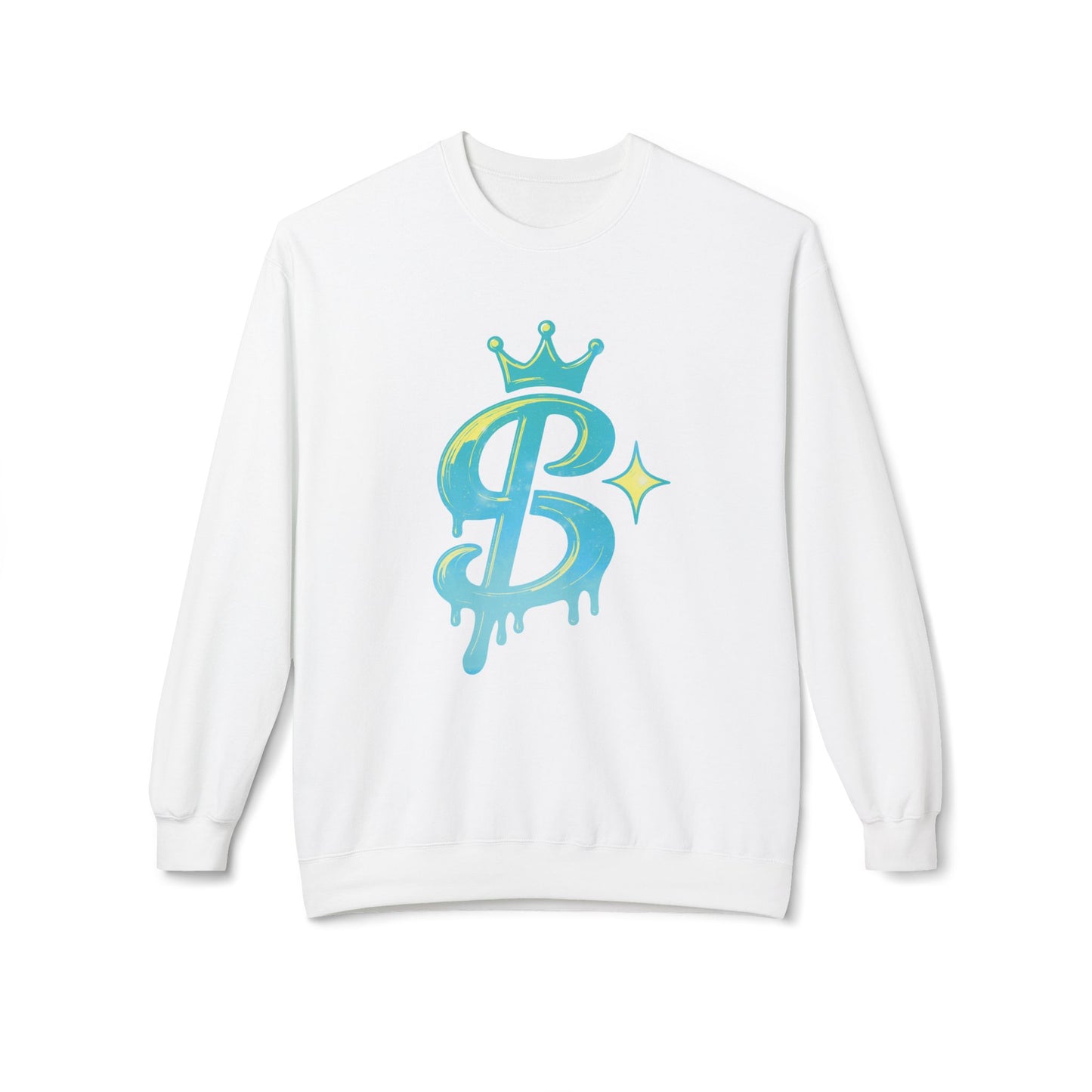 xPRESLAYx - Cyan Logo - Adult Crewneck Sweatshirt
