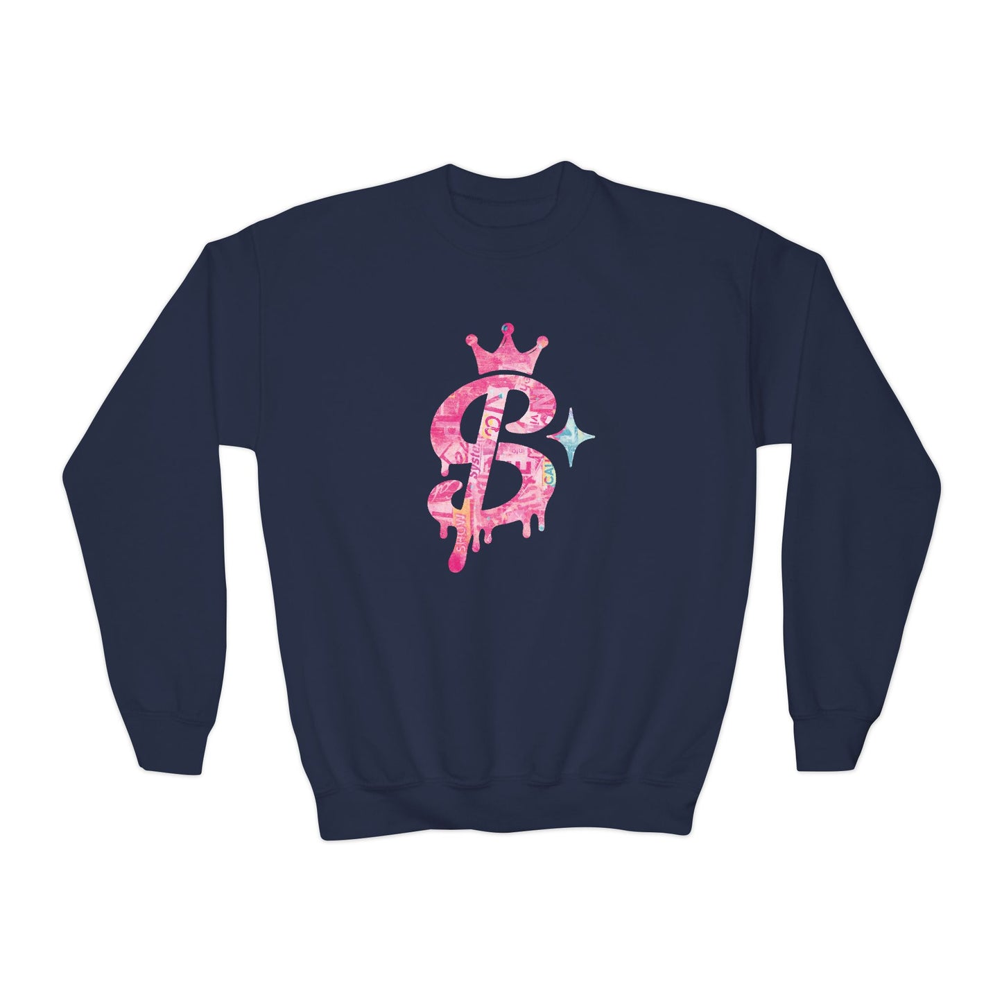 xPRESLAYx - Pink Logo - Youth Crewneck Sweatshirt