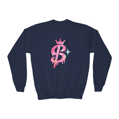 xPRESLAYx - Pink Logo - Youth Crewneck Sweatshirt