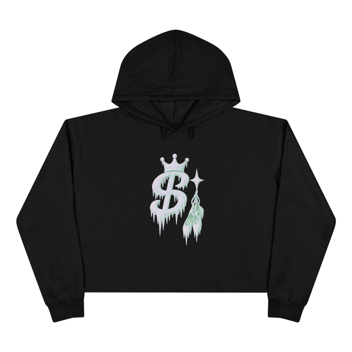 xPreslayx - Purple Frozen Logo - Women’s Crop Hoodie