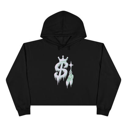 xPreslayx - Purple Frozen Logo - Women’s Crop Hoodie